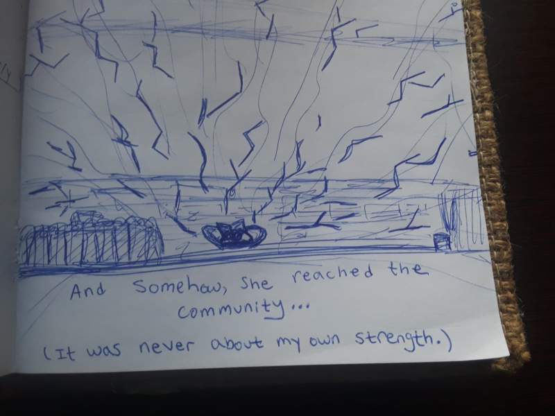 And somehow, she reached the community...