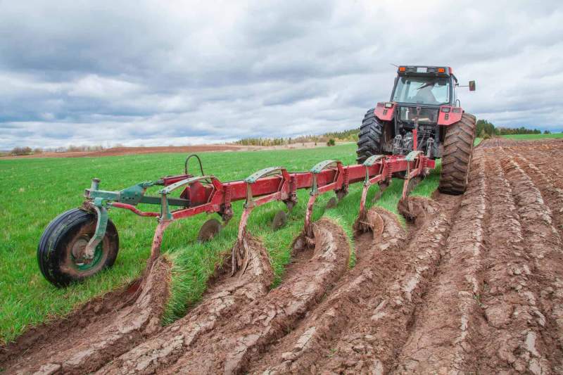 tilling the soil