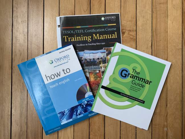 The books used in the Oxford Seminars TESOL course